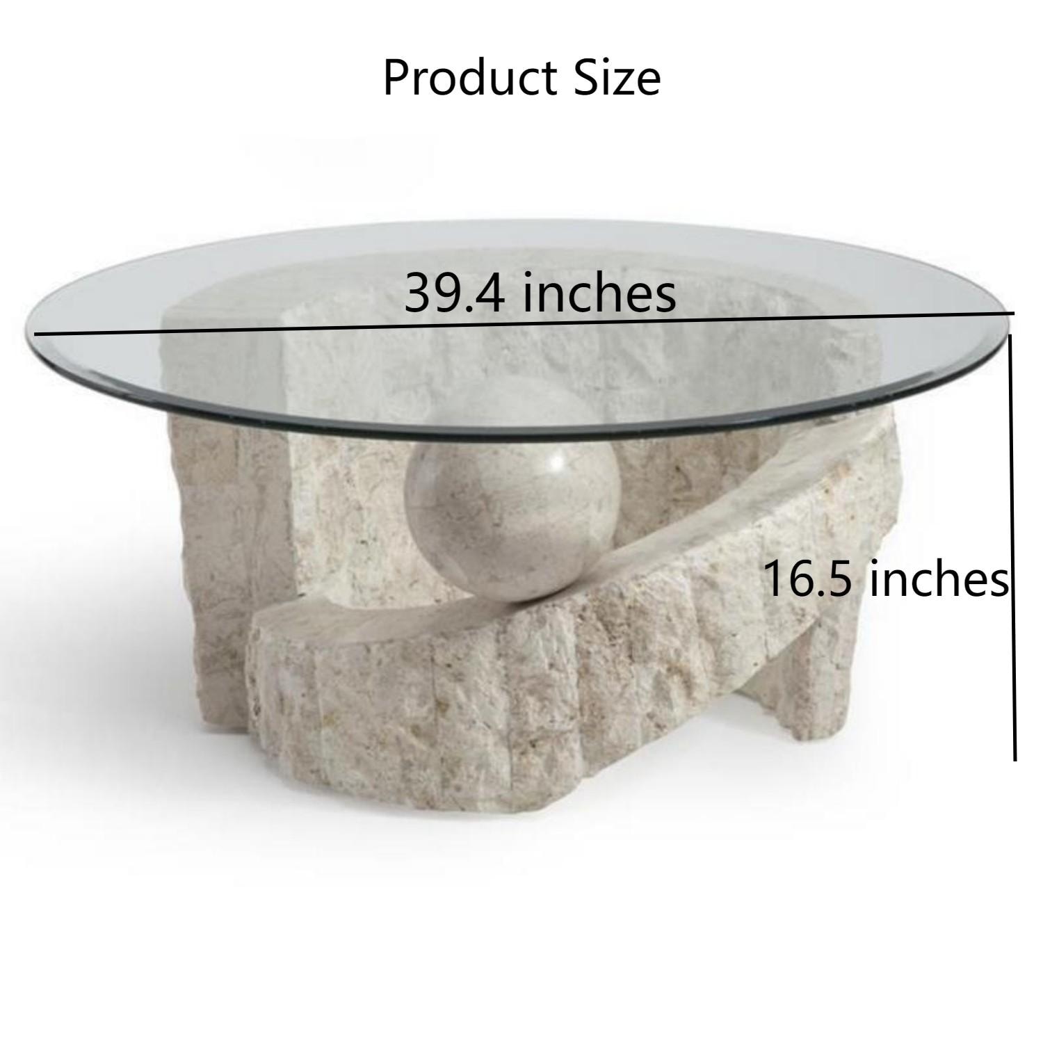 Vintage Tessellated Coffee Table Round Accent Table