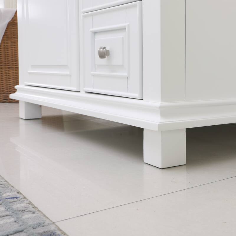 Altair Jardin Single Bathroom Vanity Set and Carrara White Countertop without Mirror