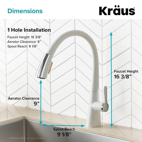 Kraus KPF-1673 Nolen Single Handle Pull-Down Kitchen Faucet ...