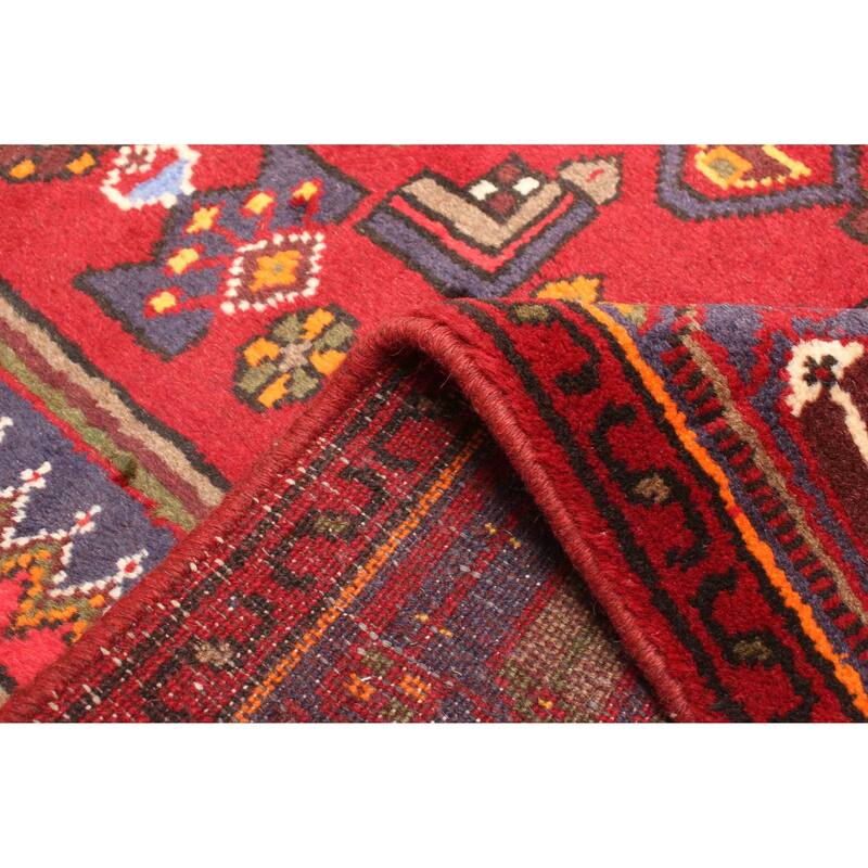 ECARPETGALLERY Hand-knotted Andelz Red Wool Rug - 4'4 x 6'7