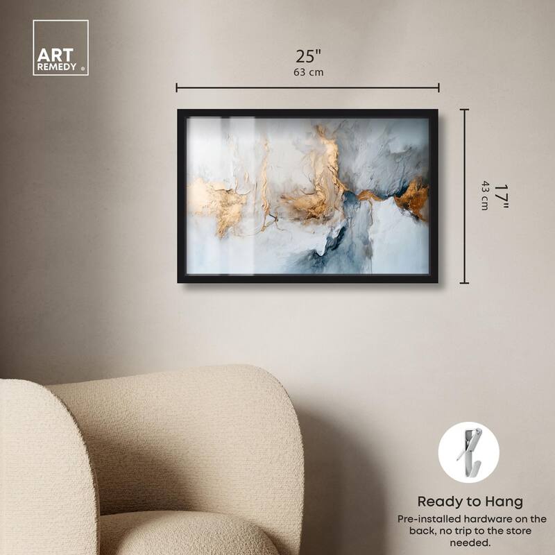 Canvas of Golden Shades Shadowbox by Art Remedy