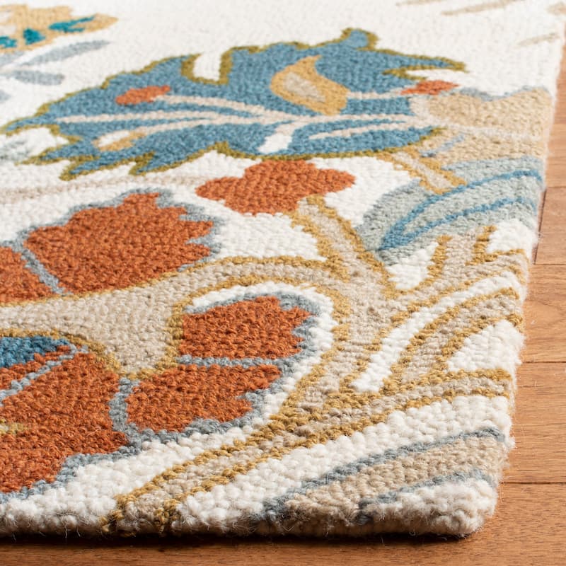 SAFAVIEH Handmade Blossom Philomina Modern Floral Wool Rug