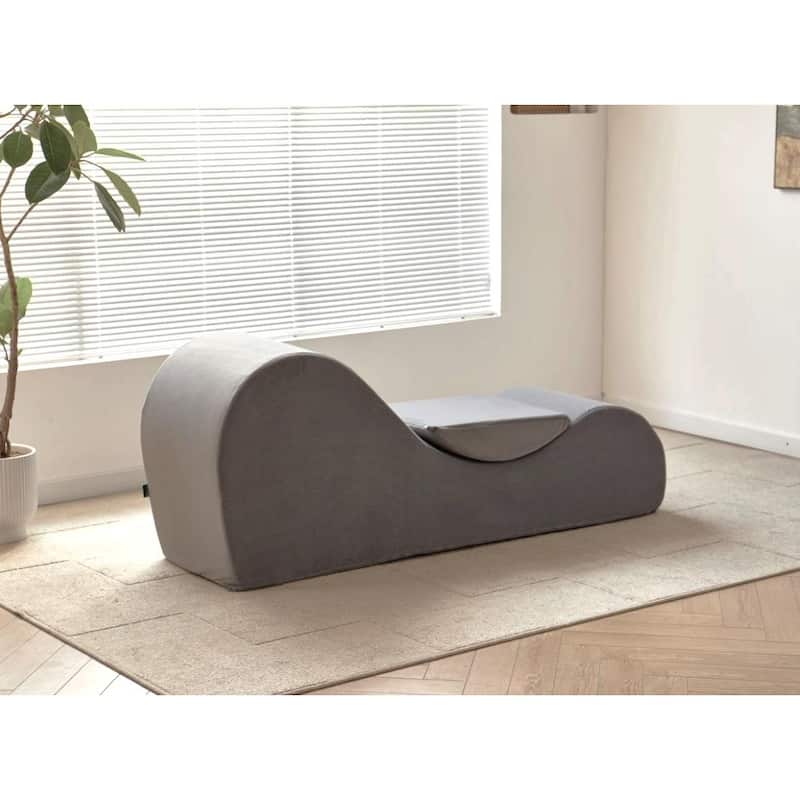 Solace Chaise Lounge Chair Relaxation, Ergonomic Design with Soft Yet Firm High-Density Foam Core