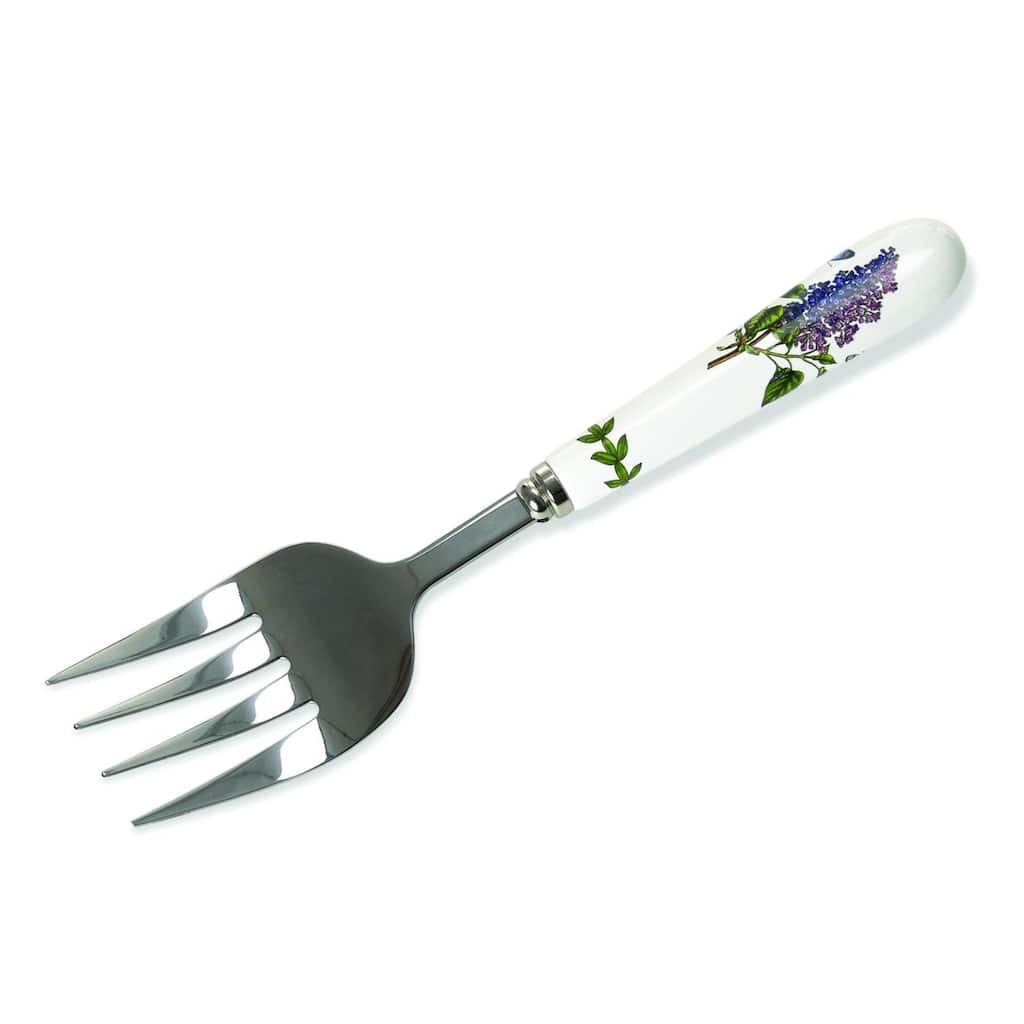 Portmeirion Botanic Garden Serving Fork - Silver and Botanic Garden Design - 9 in