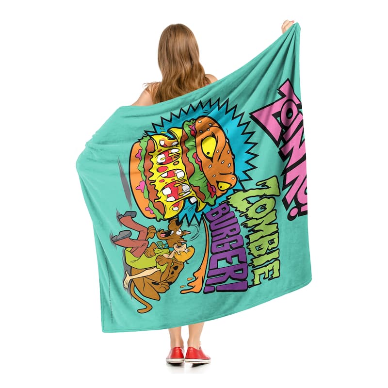 Warner Brothers Scooby Doo Zombie Burger Silk Touch Throw Blanket