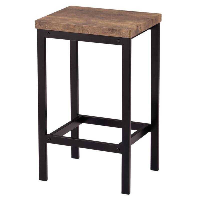Roomfitters Counter Height Extra Long Dining Table Set with 3 Stools and Footrest