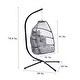 preview thumbnail 5 of 13, Outdoor Patio Wicker Folding Hanging Egg Chair, Swing Hammock with Cushion, Pillow