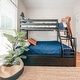 preview thumbnail 13 of 20, Scandinavian Twin Over Full Bunk Bed With Twin-Size Trundle