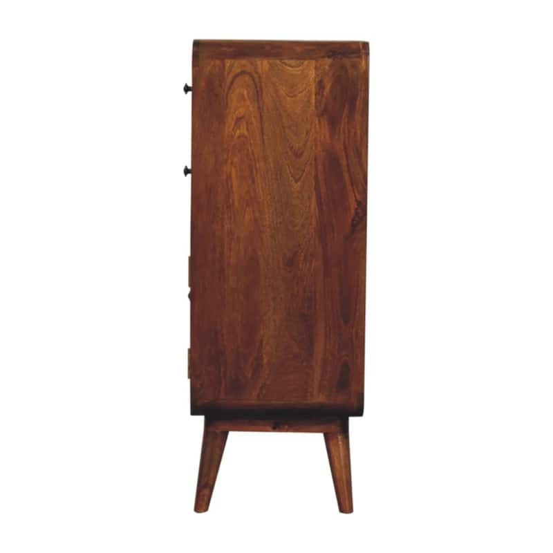 Artisan Furniture Solid Wood Curved Nordic Charm Cabinet - N/A