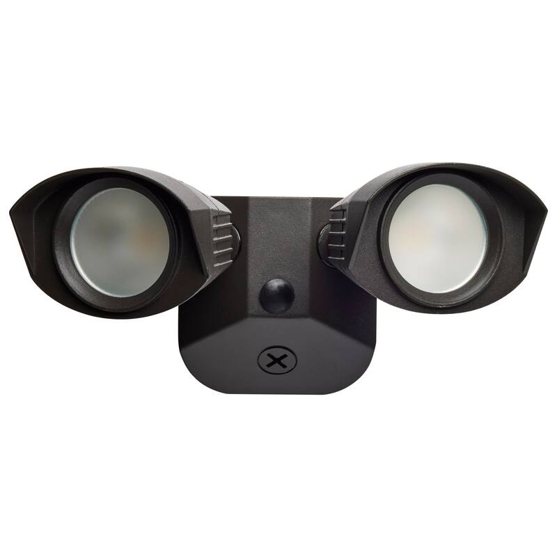 LED Security Light - Dual Head - Bronze Finish - 4000K - 120-277V