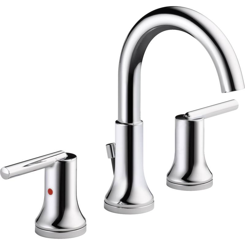 Delta Trinsic Widespread Bathroom Faucet with Metal Drain Assembly -