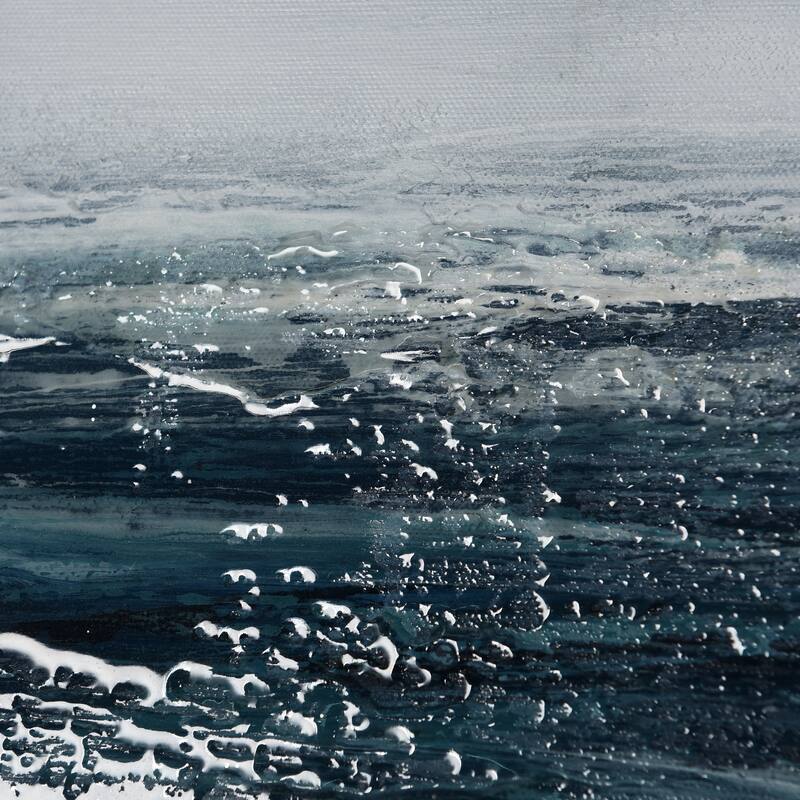 StyleCraft Crashing Hand-Painted Canvas Wall Art - 62" x 42"