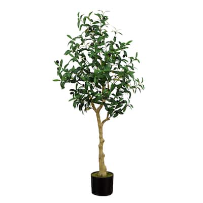 4' Artificial Olive Tree - Green