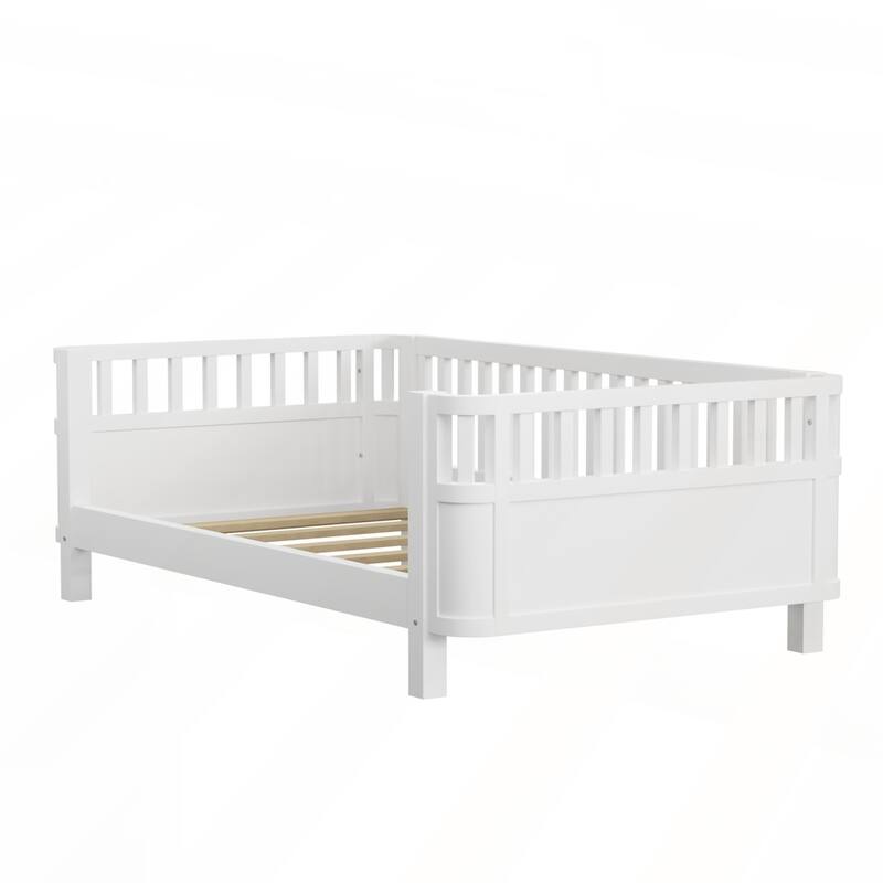 Twin Size Wood Platform Bed for Kids