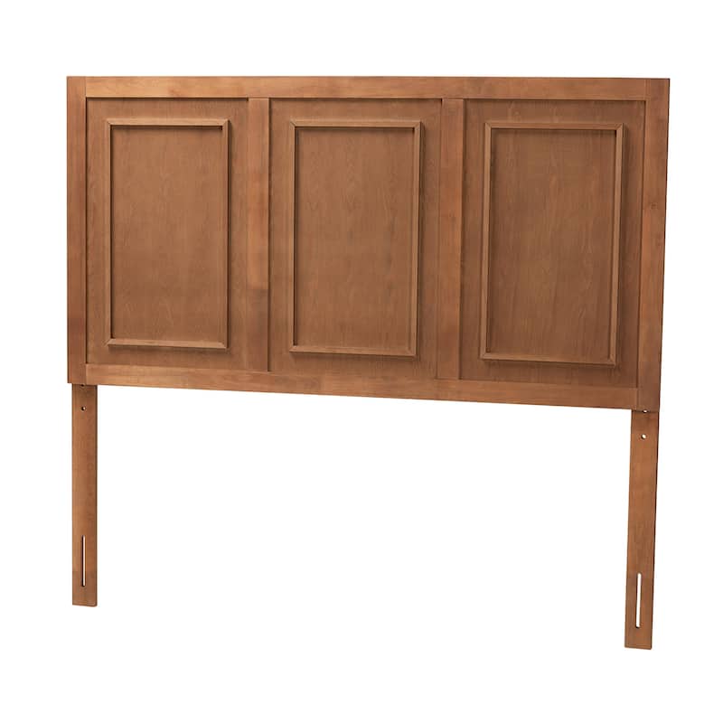 Giordano Classic and Traditional Ash Walnut Finished Wood Headboard - Full