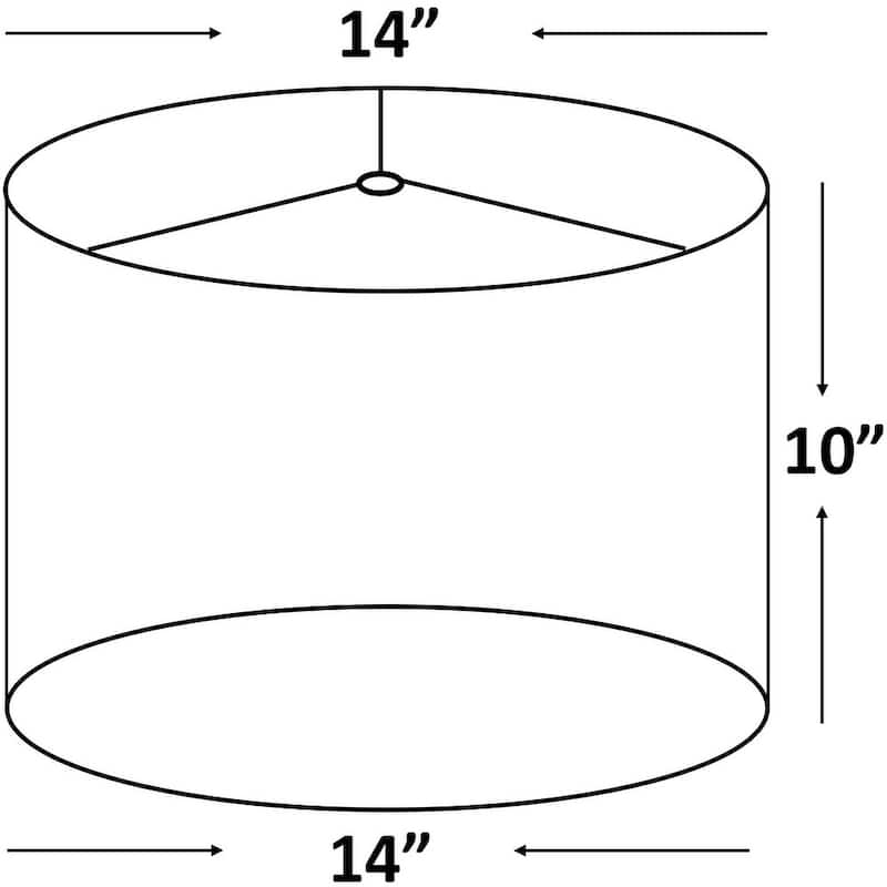 Classic Drum Linen Lamp Shade, 8" to 16" Bottom Size