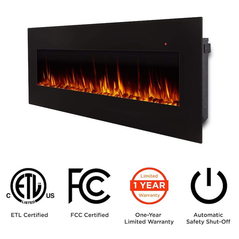 Corretto 72" Electric Wall Fireplace by Real Flame