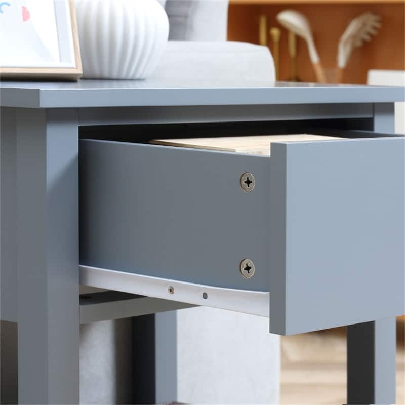 MDF Coffee Table with Drawer and Bottom Shelf - 19.75'' W x 13.75'' D x 23.5'' H