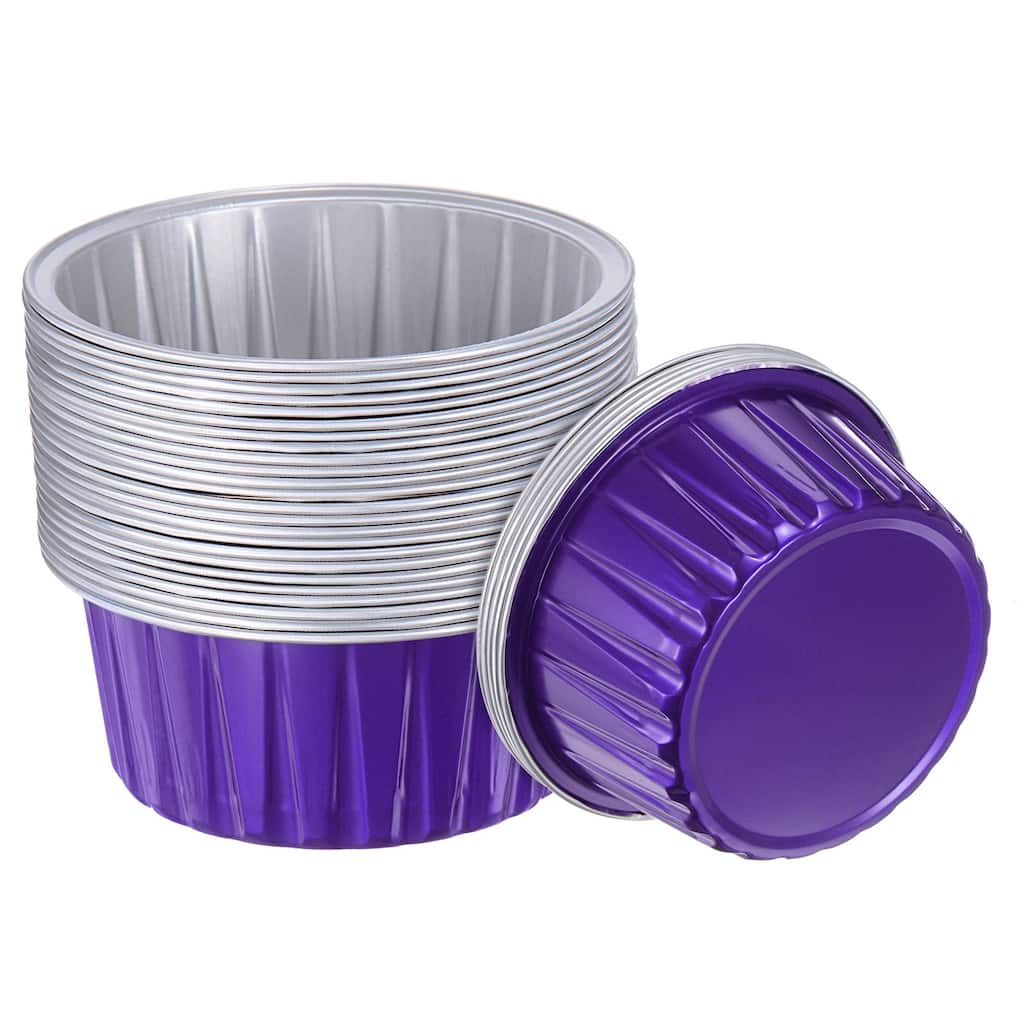 Cupcake Cups, 50pcs 66x36x85mm Aluminum Foil Standard Cupcake Liners
