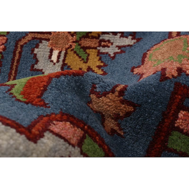ECARPETGALLERY Hand-knotted Serapi Heritage Blue Wool Rug - 8'11 x 12'2