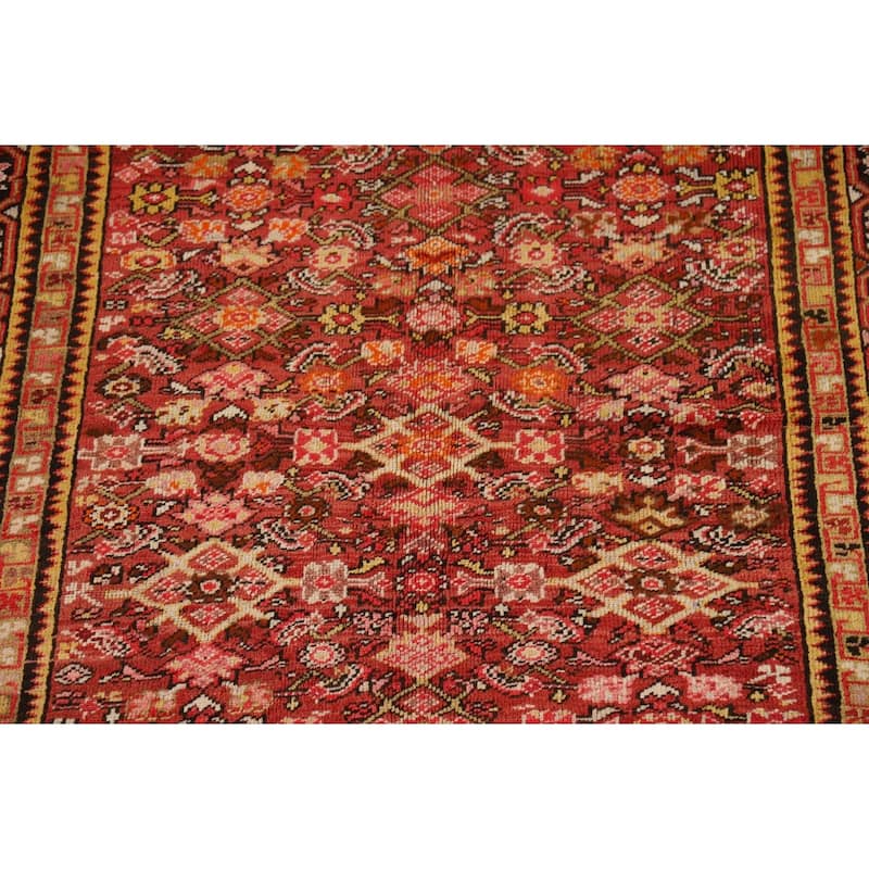 Vegetable Dye Sultanabad Antique Persian Square Wool Carpet - 5'3" x 5'10"