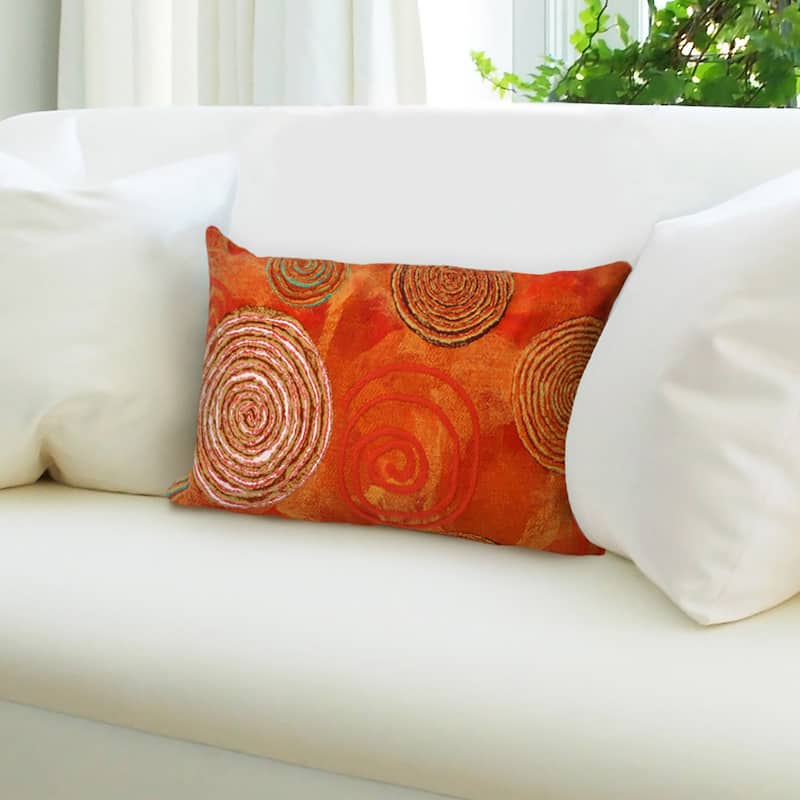 Liora Manne Visions III Graffiti Swirl Indoor/Outdoor Pillow Warm 12"X20"
