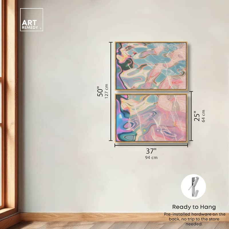 Metallic Drift I Canvas Set of 2 by Art Remedy
