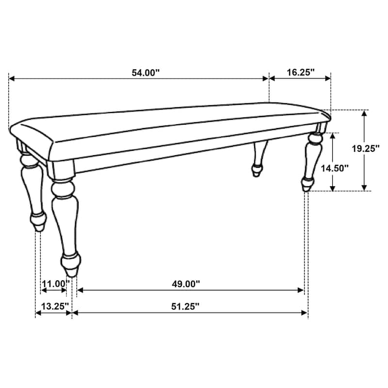 Bridget Stone Brown and Charcoal Sandthrough Upholstered Dining Bench