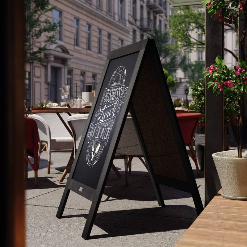 Wood A-Frame Magnetic Chalkboard Set-Markers, Stencils, and Magnets