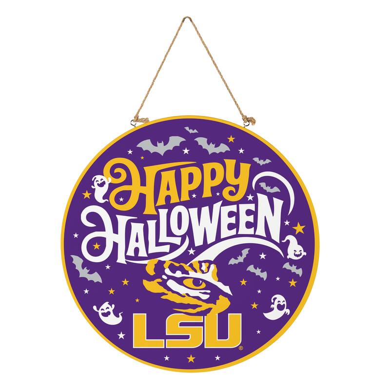 Louisiana State University 18" x 18" Halloween Door Décor Wall Sign