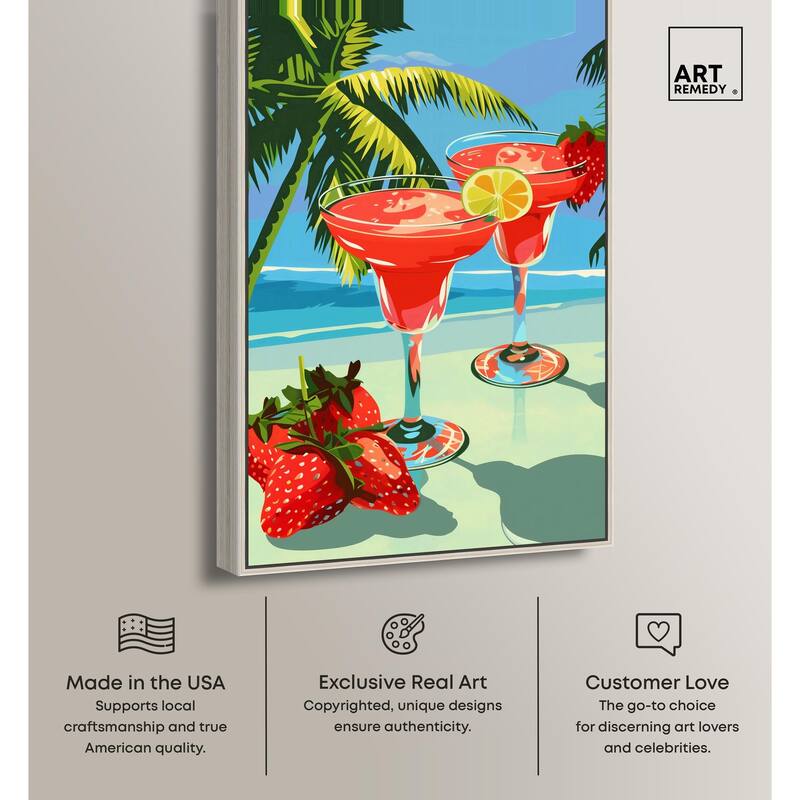Strawberry Daiquri Breeze Canvas by Art Remedy