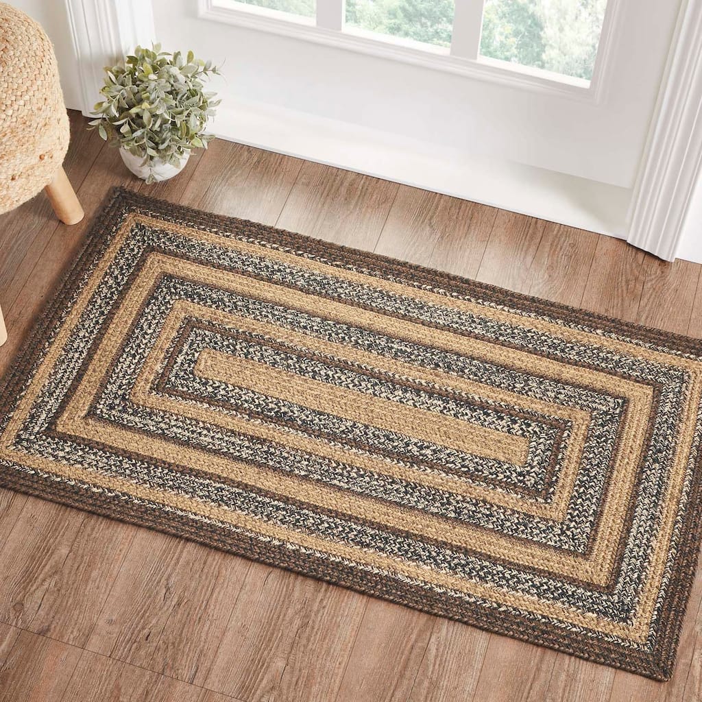 Espresso Jute Rug Rect w/ Pad 27x48 - 27" x 48" Rectangle