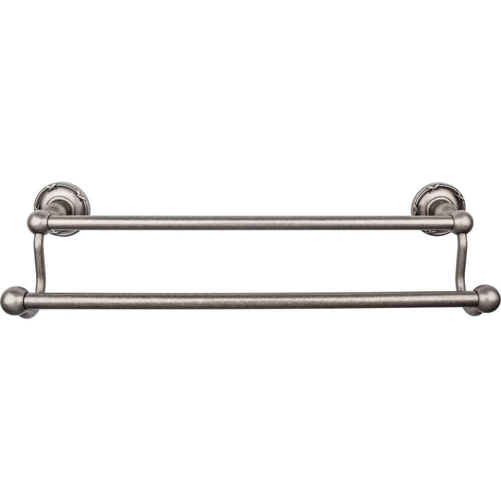 Top Knobs Edwardian Bath 18 Inch Double Towel Bar Ribbon Backplate
