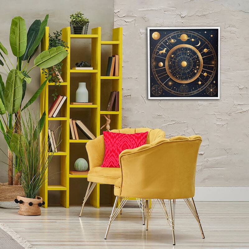 Stupell Astrology Zodiac Birth Chart Framed Giclee Art Design By Tabz Jones
