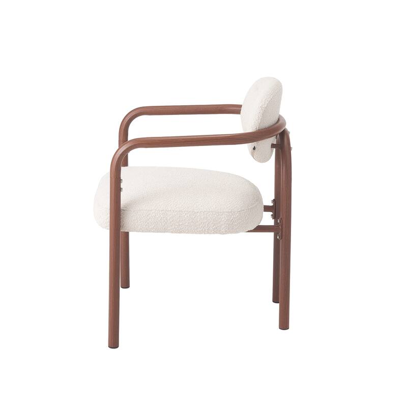 Christopher Knight Home - Maplehaven Modern Upholstered Metal Dining Chair with Maple Grain Finish