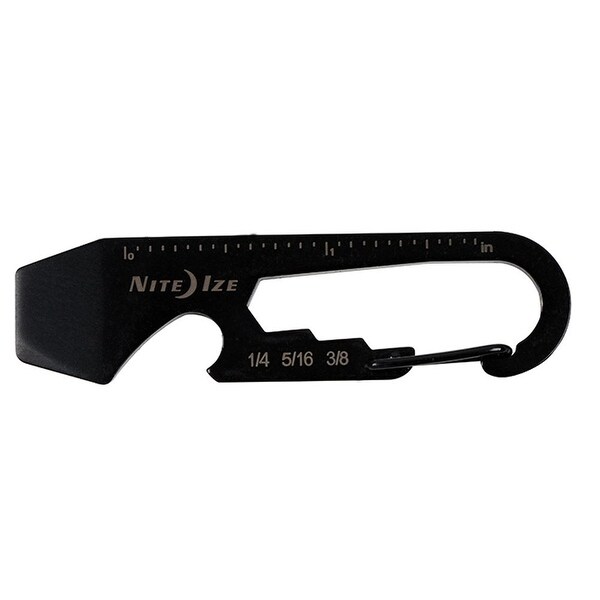 Nite Ize DoohicKey Key Tool Black Steel Keychain Multi-Tool with Key Clip Black