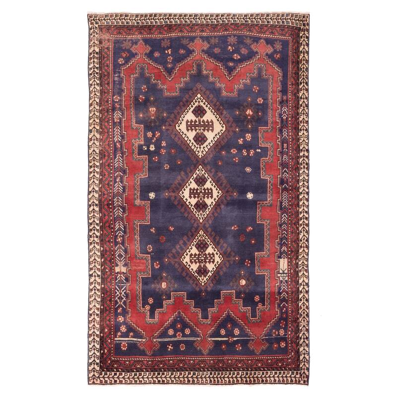 ECARPETGALLERY Hand-knotted Konya Anatolian Navy Wool Rug - 4'7 x 8'0
