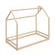 preview thumbnail 33 of 45, Kids Twin House Bed with Roof, Semi-Enclosed Play Area, and Sturdy Pine Frame