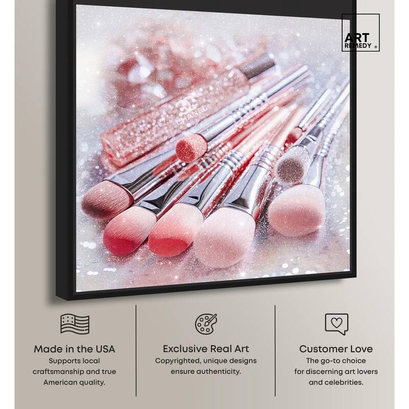 Brush Collection Blush Canvas by Art Remedy
