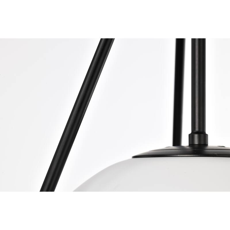 Lomique Contemporary Semi-Flushmount Ceiling Lamp Metal with Frosted Globe