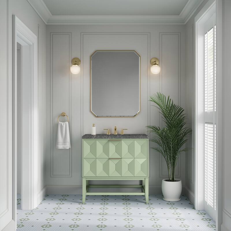 Emmeline 36" Single Vanity Cabinet, Pistachio
