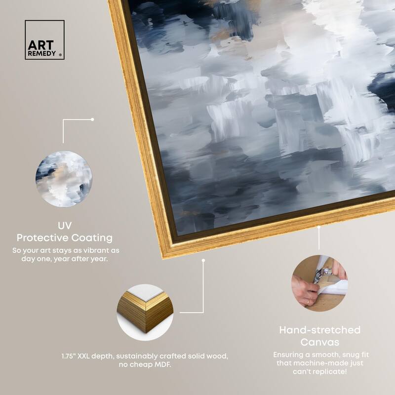 Midnight and Ivory II Canvas by Art Remedy
