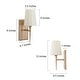 preview thumbnail 8 of 7, Chiry Mid-Century Modern Gold 1-Light Fabric Shade Bathroom Vanity Light - L 4.5"x W 6.5"x H 12"