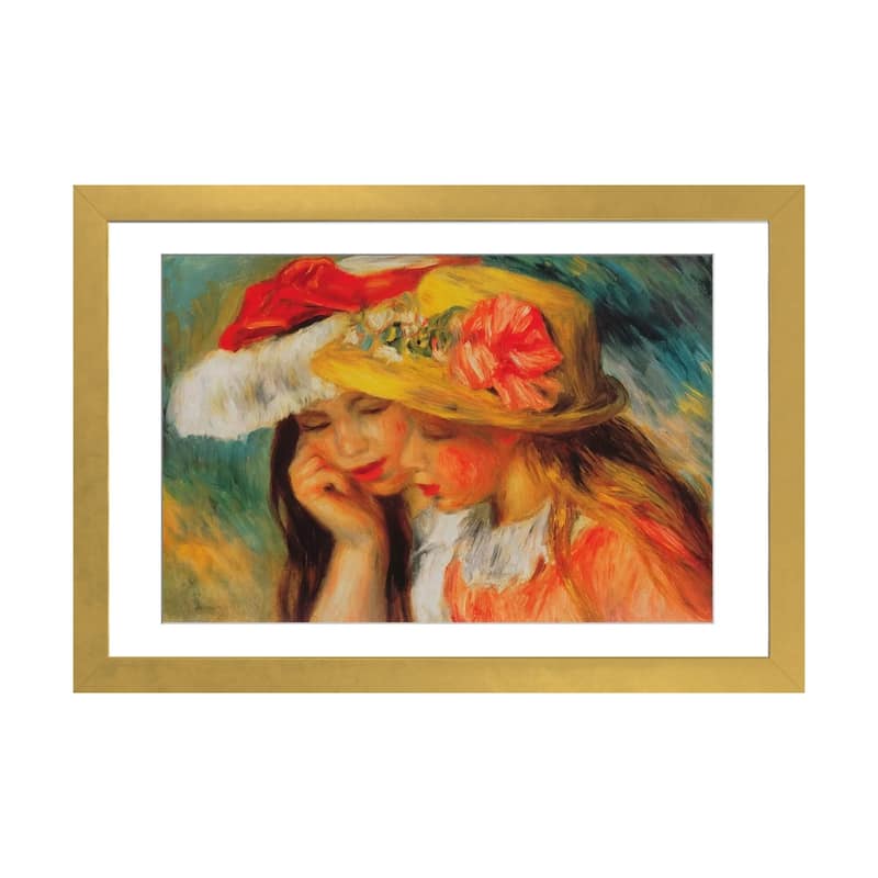 iCanvas "Deux Soeurs (two Sisters)" by Pierre-Auguste Renoir - Gold - 16x24x1