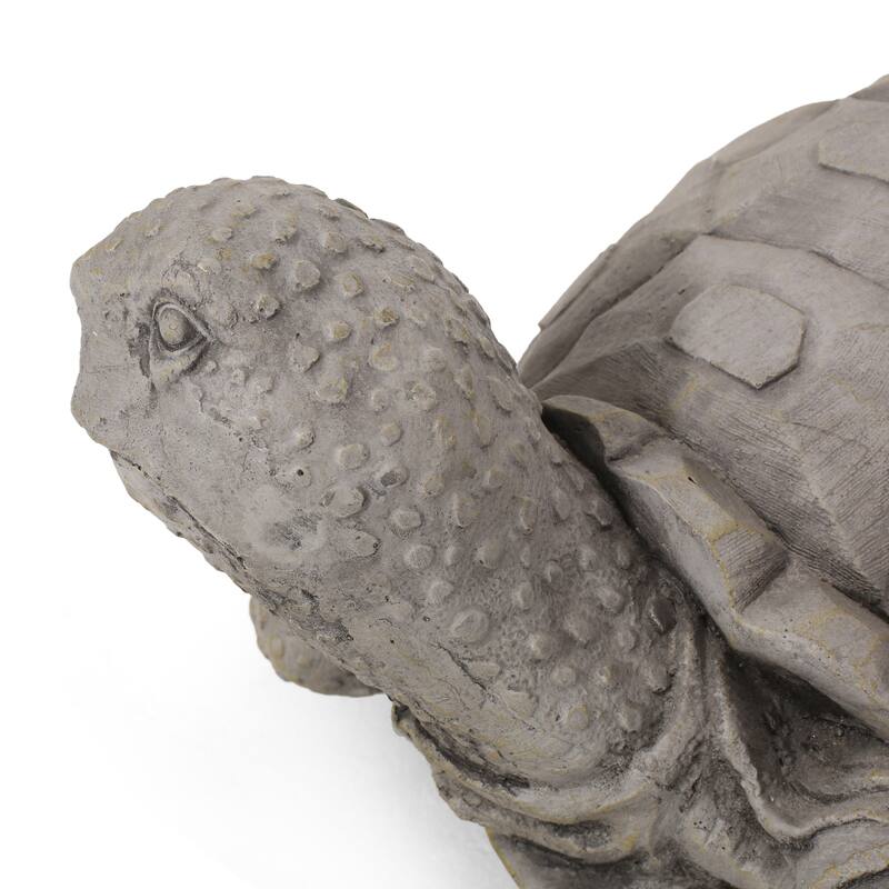Irwington Outdoor Cast Stone Outdoor Turtle Garden Statue by Christopher Knight Home