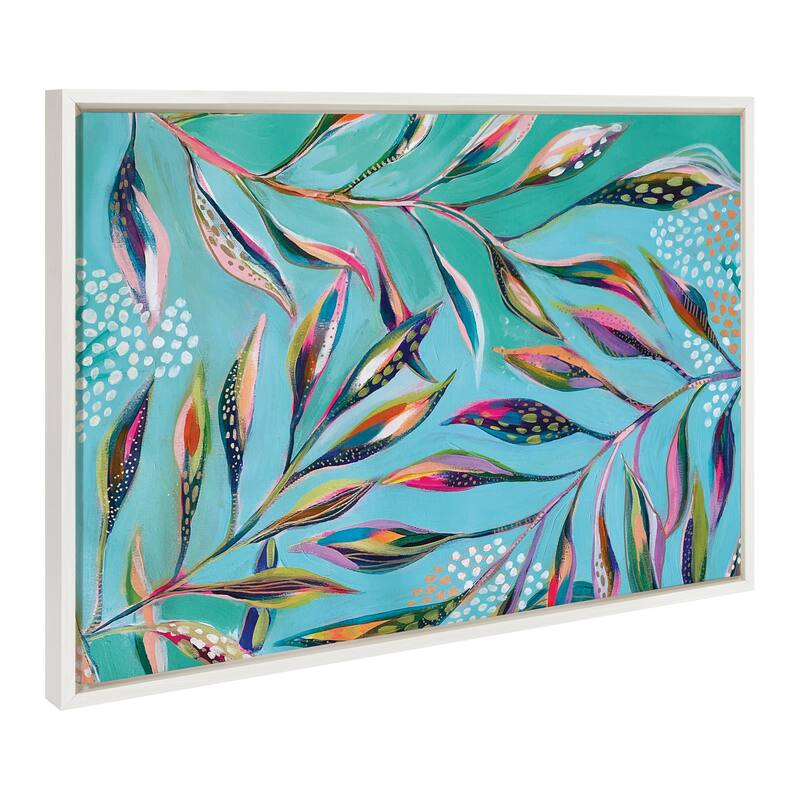Kate and Laurel Sylvie A Tranquil Moment Framed Canvas by Jessi Raulet of Ettavee - 23x33 - White