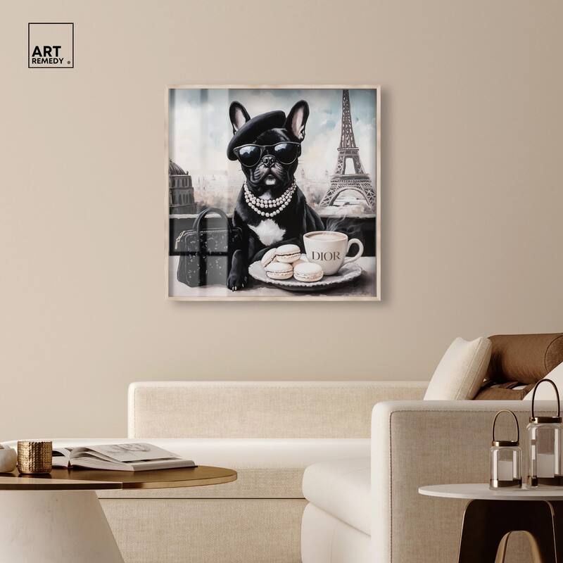 Frenchie in Paris Treats Shadowbox by Art Remedy