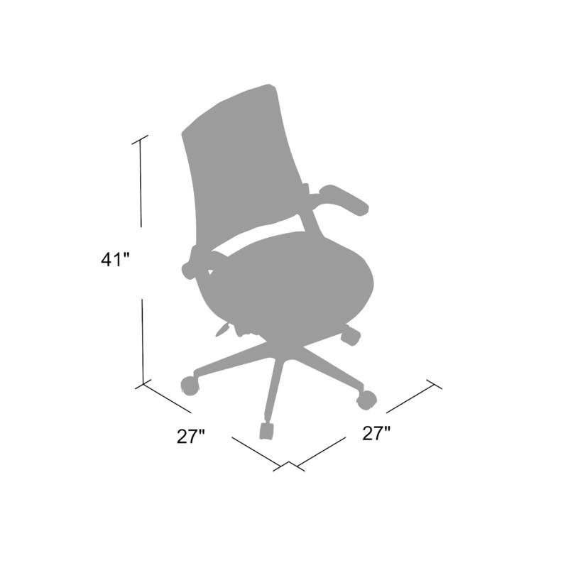Rolling Task Chair with Flip Arms, Black Mesh, Spring Tilt Mechanism