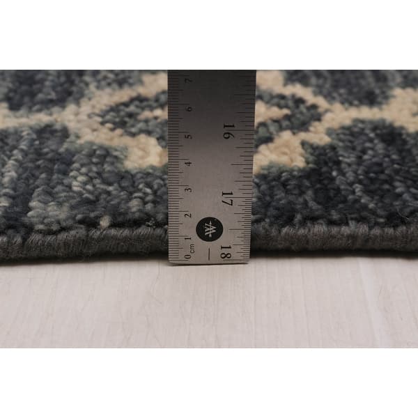 ECARPETGALLERY Hand-knotted Jules Serapi Navy Wool Rug - 9'2 x 11'10
