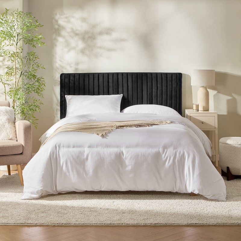 Empyrean Velvet Headboard, Floating Wall-Mounted, Easy Assemble Upholstered Peel & Stick, 3D Soundproof Bed Wall Panels